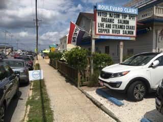 outside view with sign