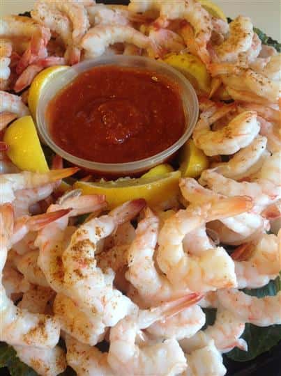 shrimp with dipping sauce
