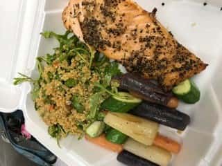 fish with veggies and rice