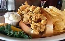 crab meat on bread