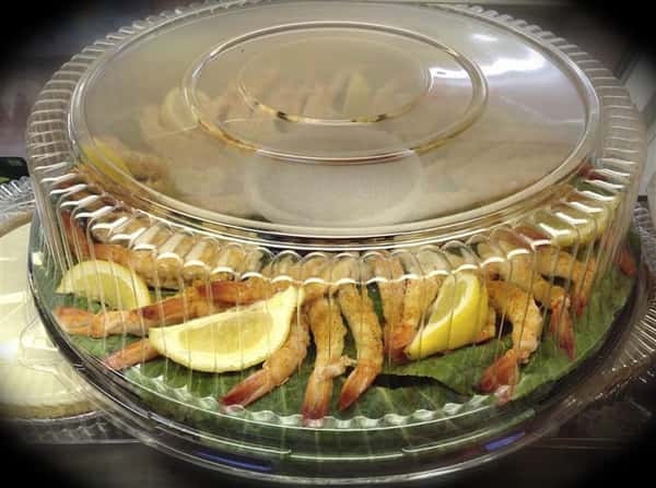 shrimp for sale in a container