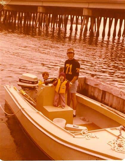 two men on a boat