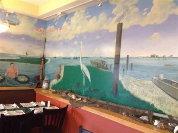 wall painted inside restaurant