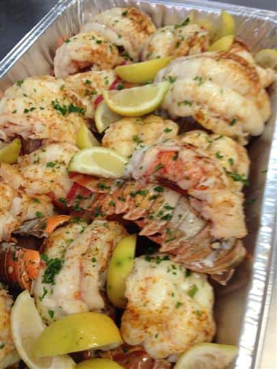 lobster in a tray