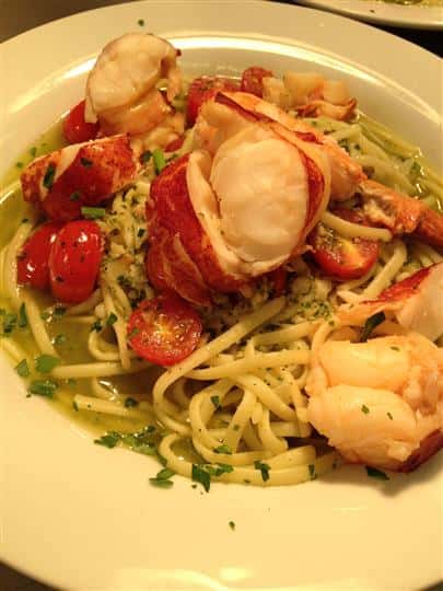 lobster over linguini