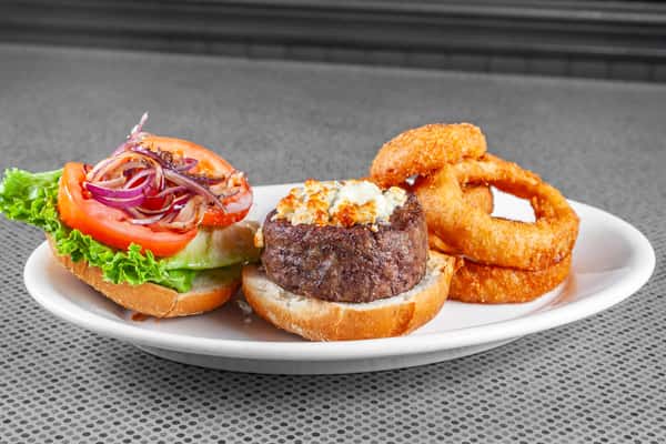 Black And Bleu Sirloin Burger