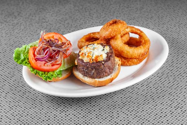 Jeffrey's Black and Bleu Burger