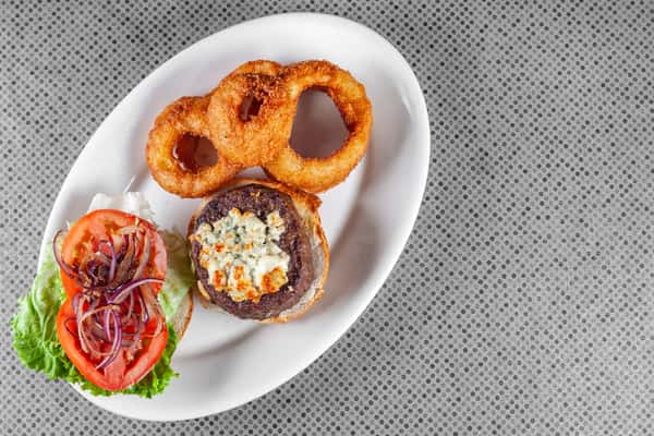 Black And Bleu Sirloin Burger