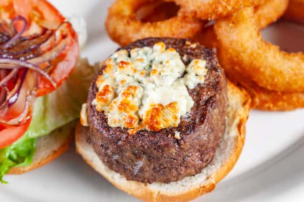 Black And Bleu Sirloin Burger