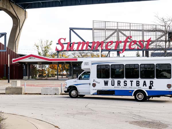 Wurstbar Shuttle Bus at Summer Fest