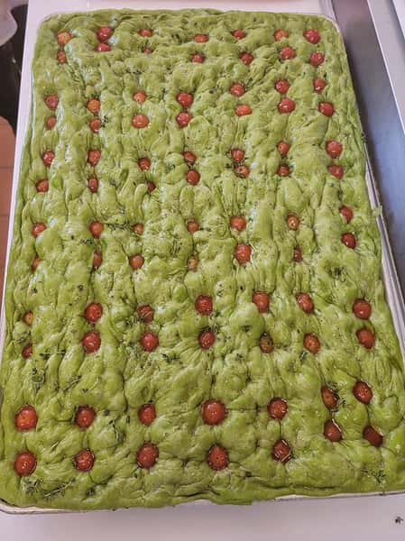 spinach focaccia