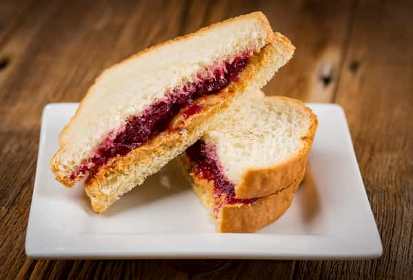 Peanut butter and jam sandwich