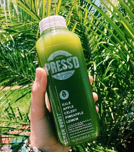 Juices made at Press'd Juice Bar