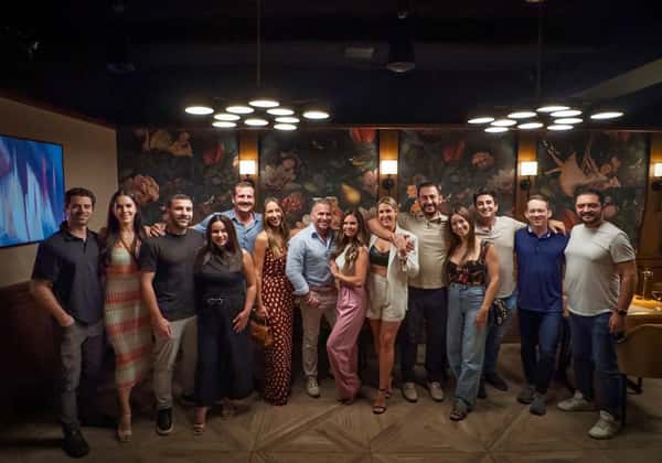 Guests attending a private party inside Eddie and Vinny's