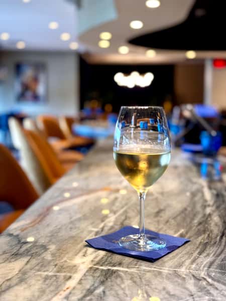 Wine glass on a table