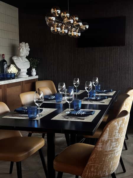 Table set up for a private event
