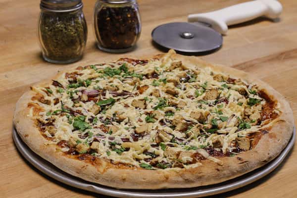 Vegan BBQ Chicken Pizza