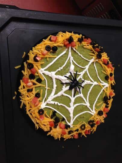 Mexican dip with a Haloween twist