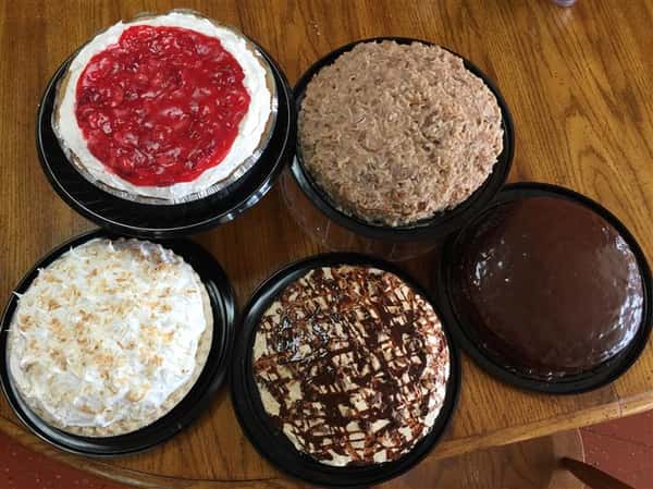 Five assorted cakes