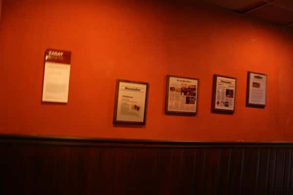 5 decorations hung on the wall