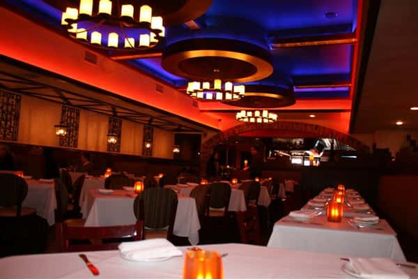 inside view of the dining room with multiple tables