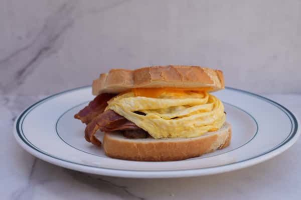 All The Meats Breakfast Sandwich