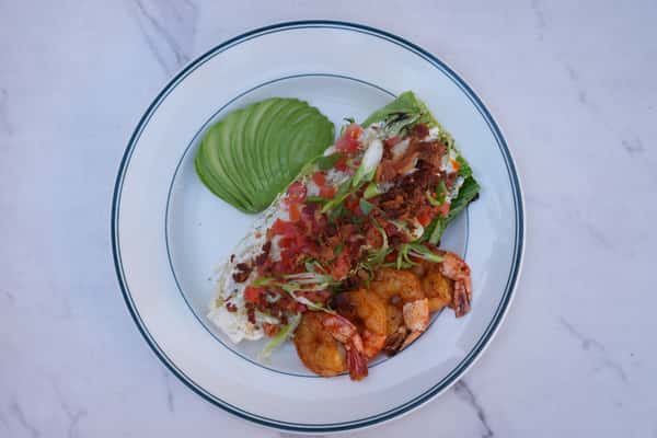 Blackened Shrimp & Avocado salad