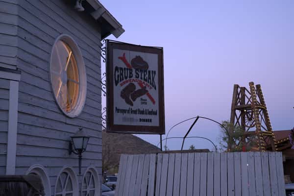 exterior of restaurant at dusk