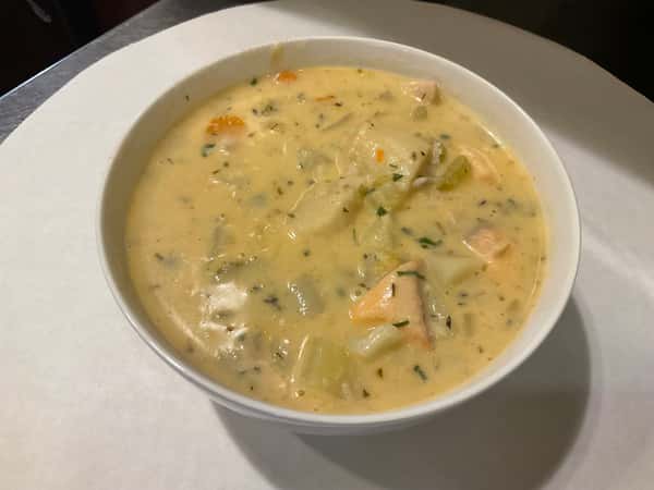 Fresh homemade seafood chowder