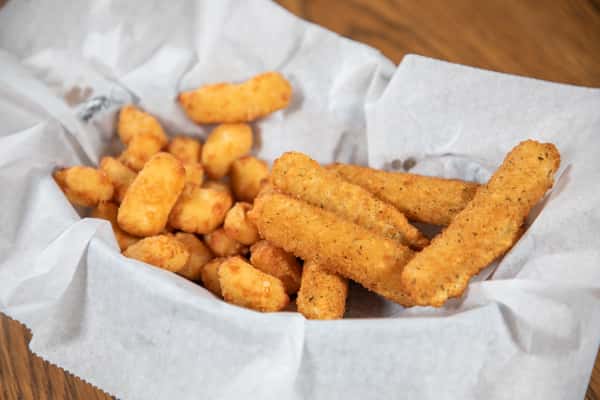 Cheese Curds and Mozzerella Sticks