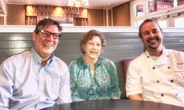 L-R: Co-founder Joe Groves, Ellen Groves Corlee (Joe's mom), and Co-founder Chef Russell Mertz