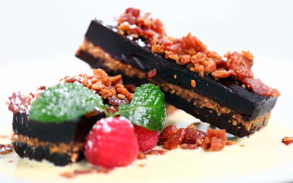 Spotted Trotter Bacon Chocolate Bar - Desserts - Little Alley Steak ...