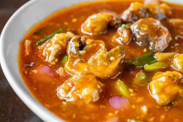 CHILLI MUSHROOMS IN SAUCE
