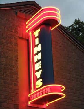 Tinney's retro outdoor sign