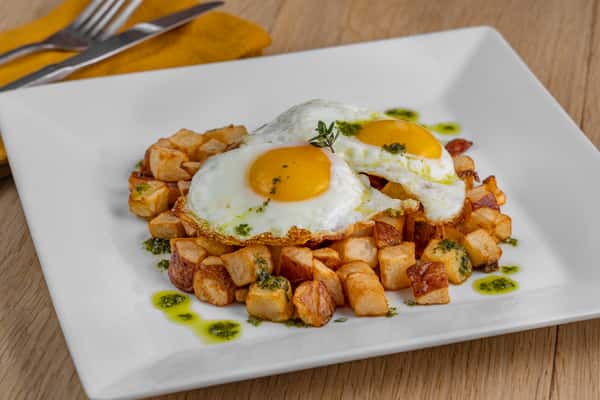Pesto Potatoes & Eggs