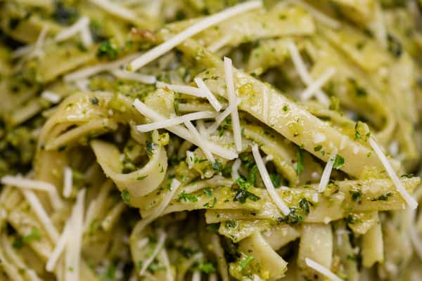 Fettucine with Basil Pesto