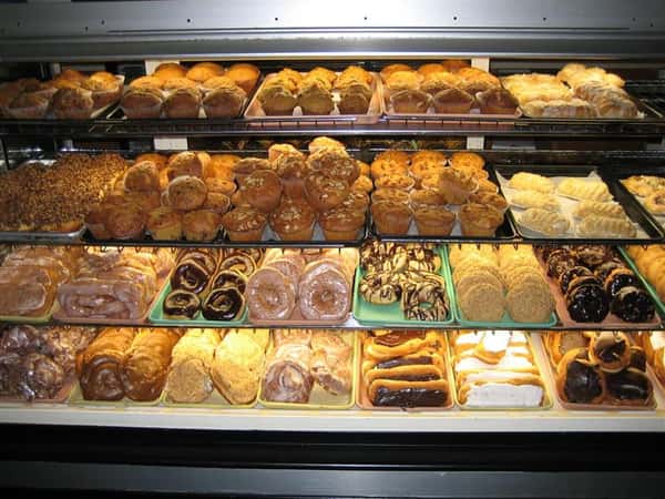 Muffin, pastry, donut cold case.