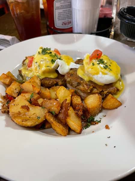 Crawfish Cake Benedict