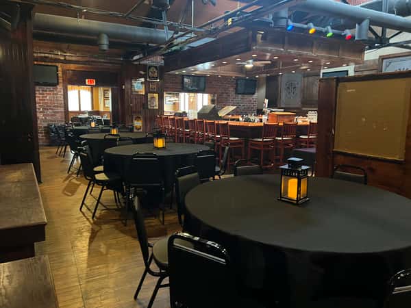 Tables laid out in private dining space