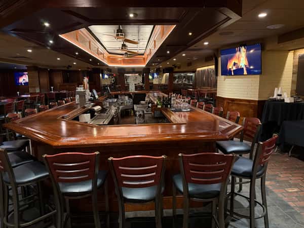 Interior restaurant private dining area with bar area in Havertown