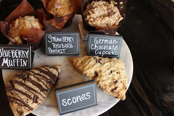 a table of assorted pastries