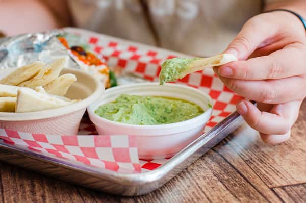 Jalapeno Hummus and Pita