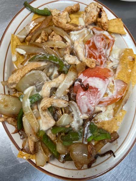 Fajita Nachos with Chicken
