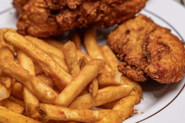 Chicken Tender and fries