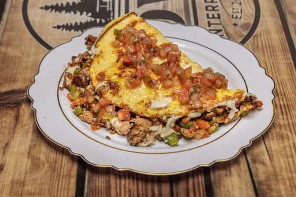 3 Egg Omelet with Choice of 2 Meats, Veggies and Cheese