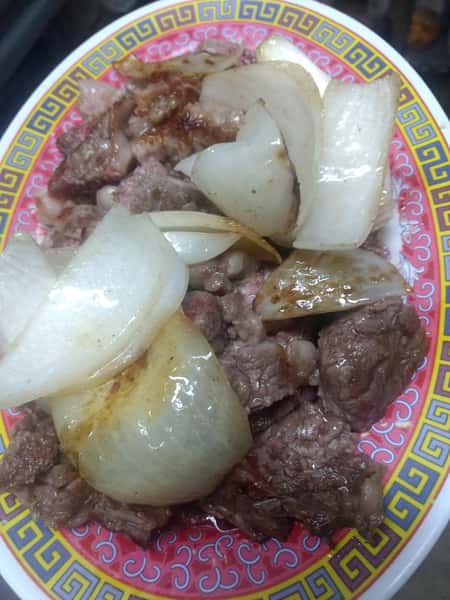 STEAK and onions