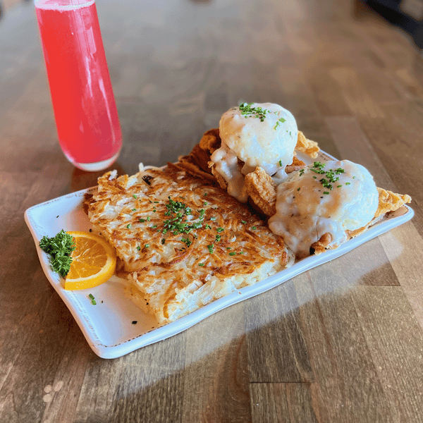 Weekly SpecialSouthern Fried Chicken Benedict Breakfast Perky