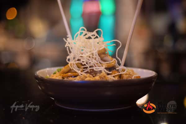 dish with chopsticks