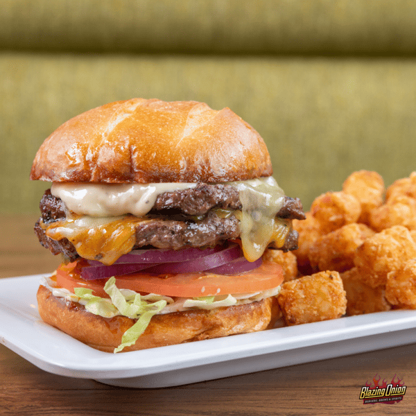 Big Double Cheese Delivery Menu Blazing Onion Burger Restaurant in WA