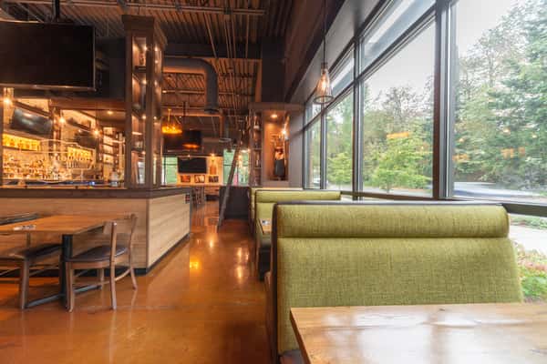 Restaurant Interior with booth seating